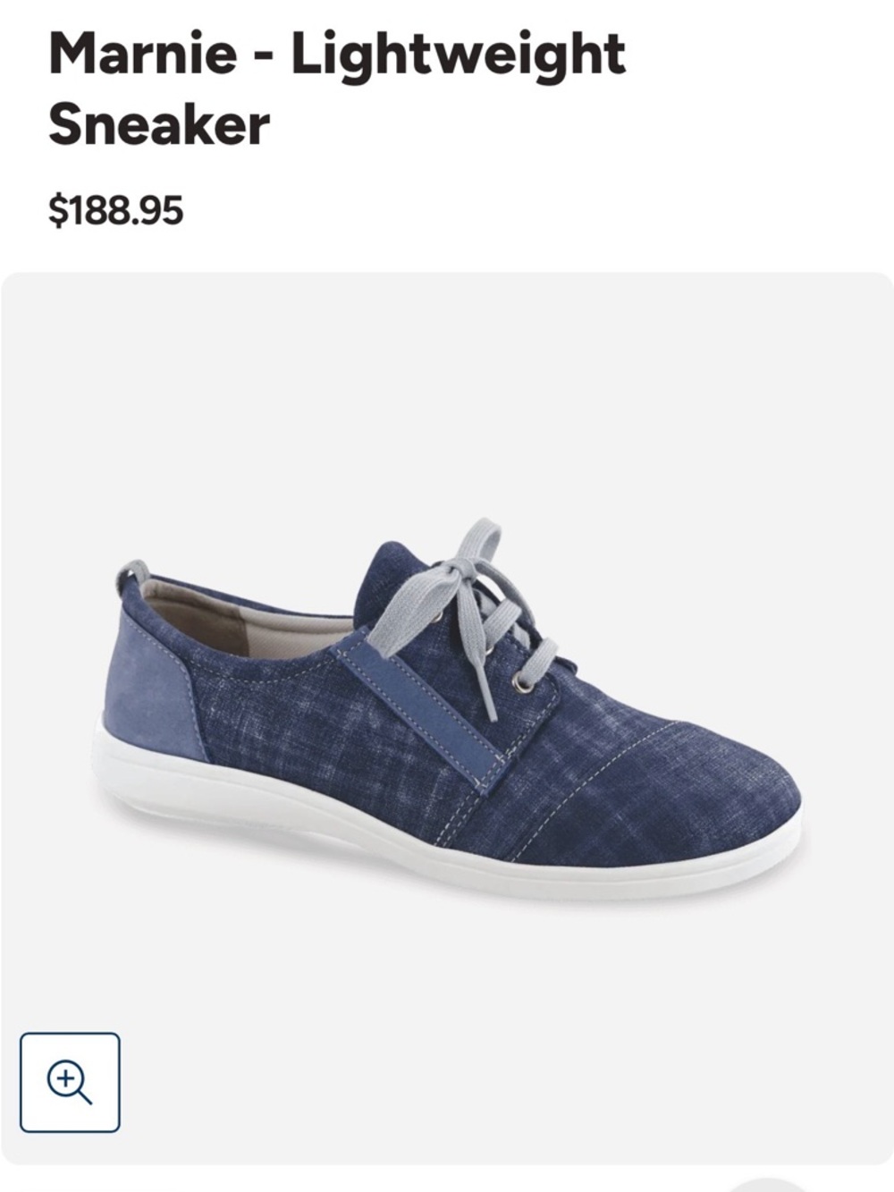 SAS - Marnie Lightweight Sneaker in Navy - size 8M